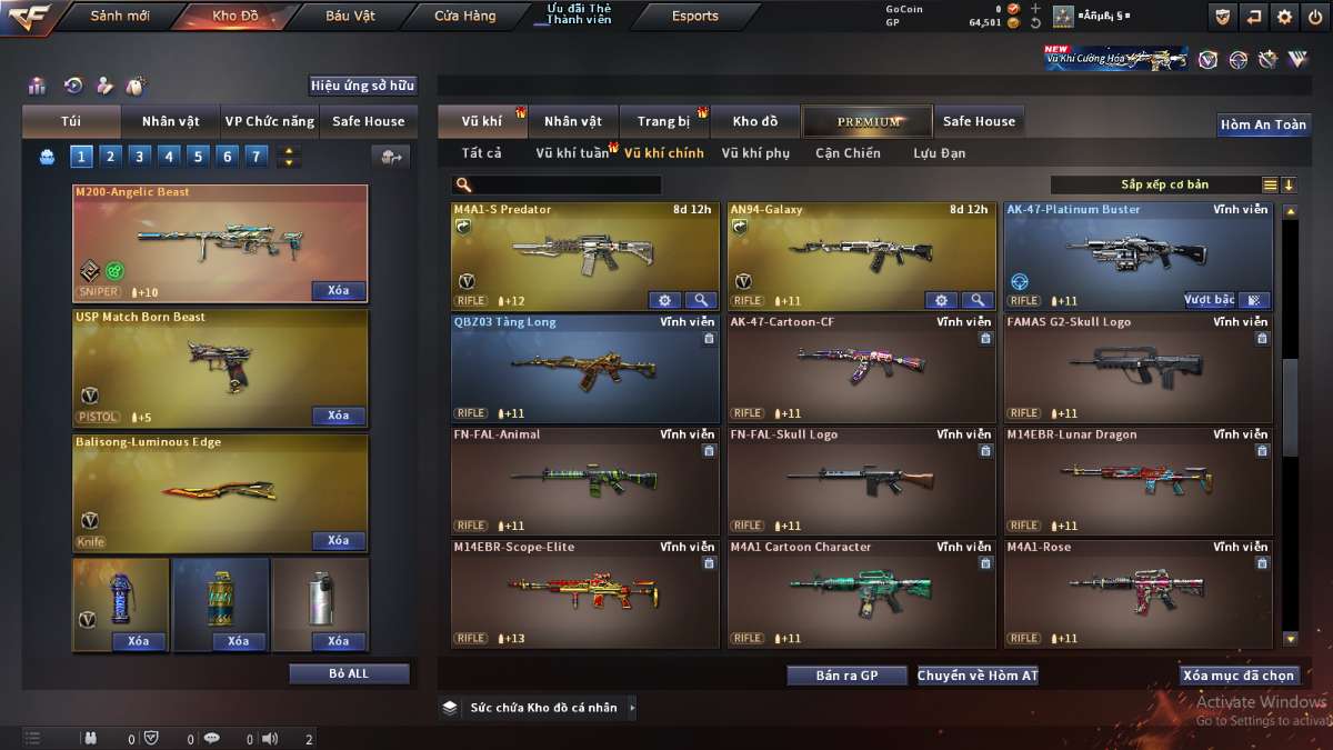 shop acc cf uy tin gia re